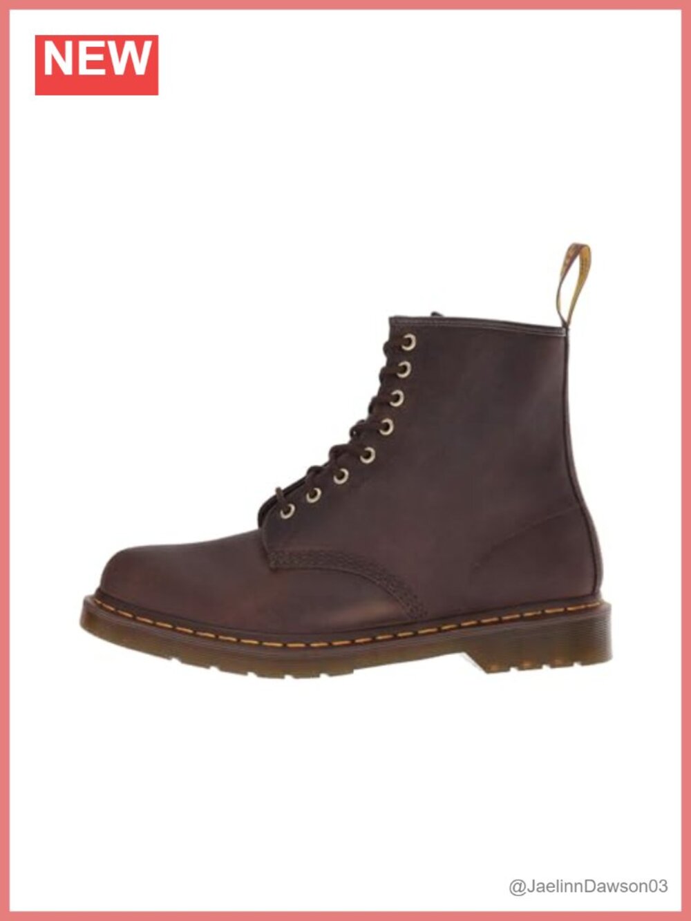 Dr. Martens 1460 Combat Boots Leather Lace-Up Ankle Boots